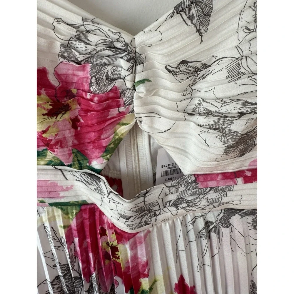 Abercrombie & Fitch Giselle Dress‎ XLP Petite  Pleated Tiered Maxi Floral NWT